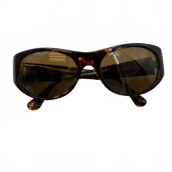 Oliver Peoples Exton Brown Sunglasses | Italy Made OS Oliver Peoples R-8 with Semi-Matte Umber frame and Clay  main image 4